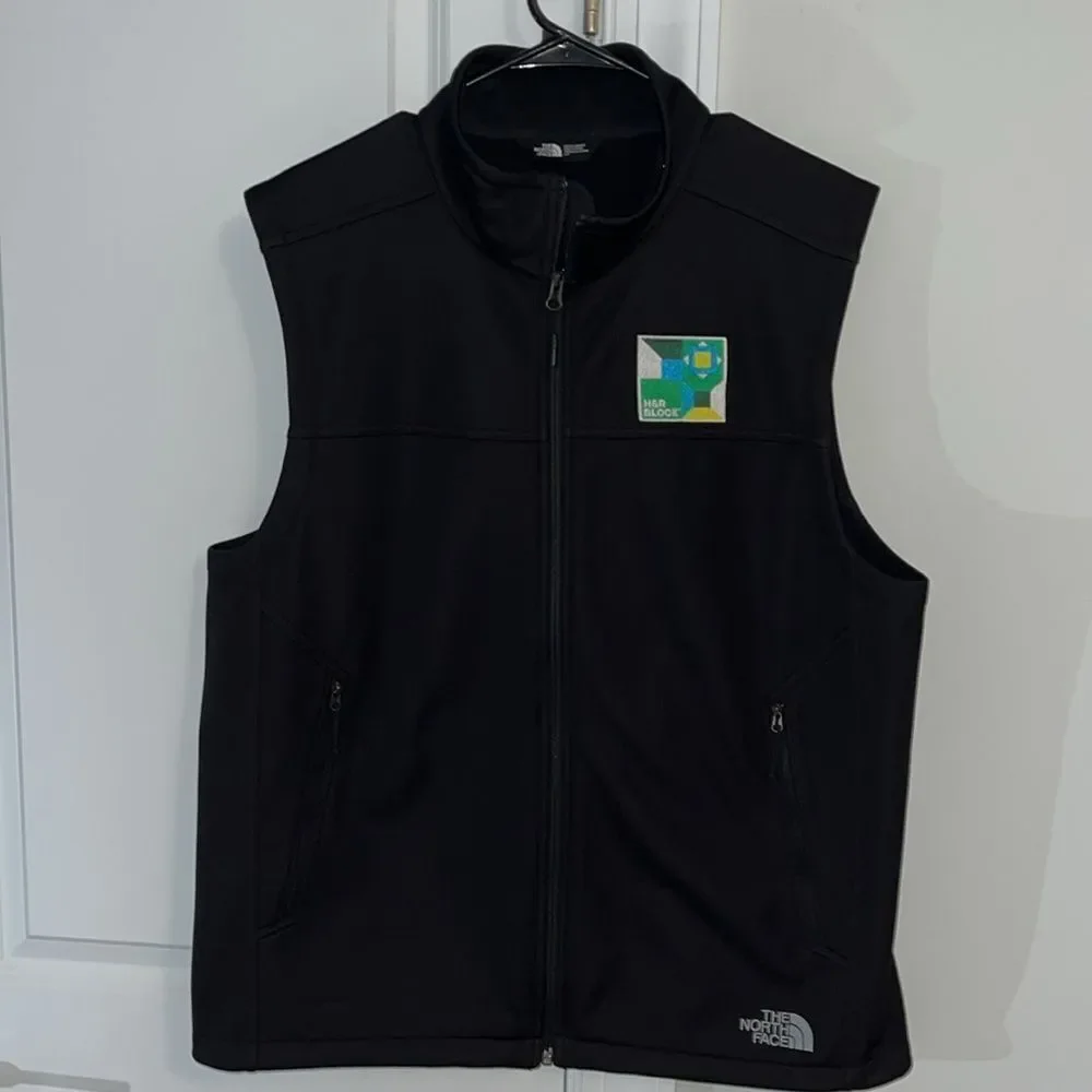 The North Face Black Apex Bionic Fleece Material Full Zipper Vest H R Block Tax
